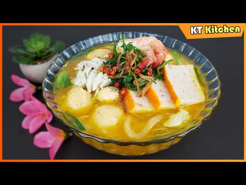 Cách nấu bánh canh cua - BÁNH CANH TÔM CUA - Cách Làm CHẢ CUA và Nấu Bánh Canh Cấp Tốc Thơm Ngon Dễ Làm -Vietnamese Crab Udon