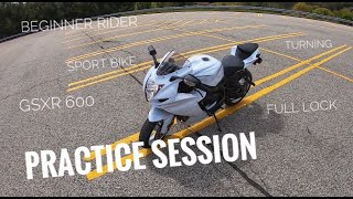 Full lock turn practice on sport bike (first motorcycle) Details