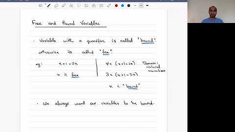 1.9 Free and bound variables - Math 2151a UWO FW 2020