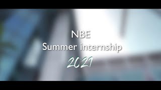 NBE Summer Internship 2021