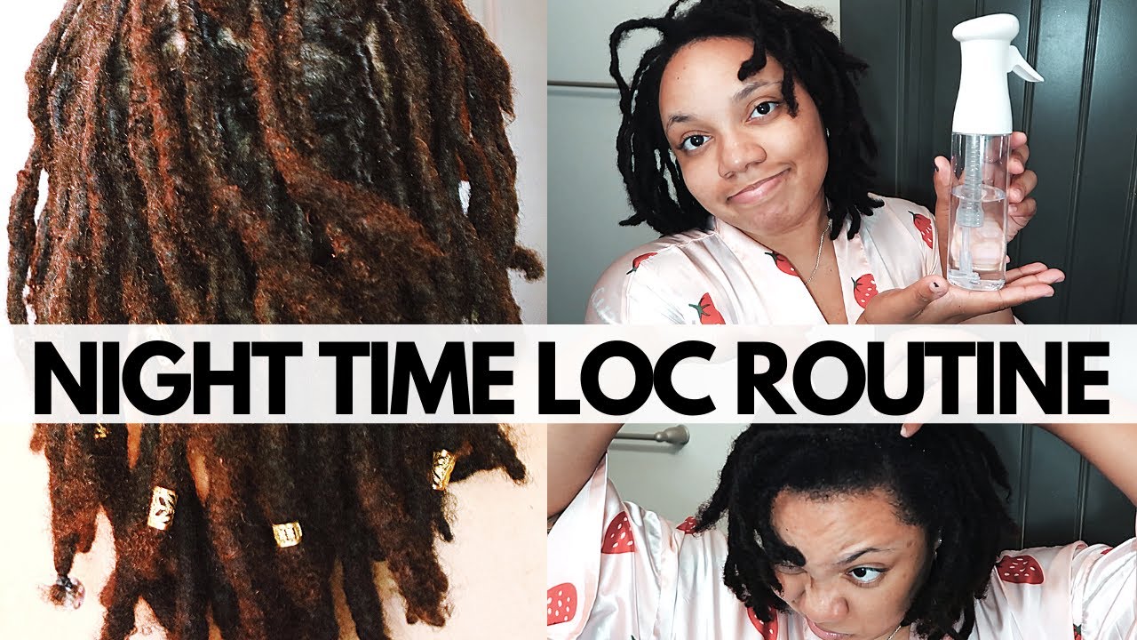 NIGHT TIME ROUTINE FOR LOCS 🌙✨ + Loc Update | For Thick Starter Locs