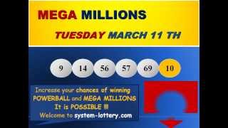 Mega Millions Drawing Results for Tuesday, March 11, 2014