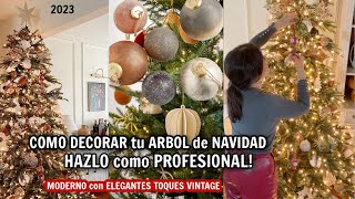 DECORACIÓN de ÁRBOL de NAVIDAD: Ideas PASO A PASO para DECORARLO ELEGANTE ✨ Diy Christmas Tree Decor