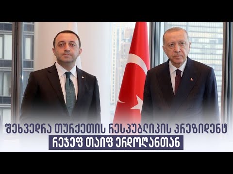 შეხვედრა თურქეთის რესპუბლიკის პრეზიდენტ რეჯეფ თაიფ ერდოღანთან