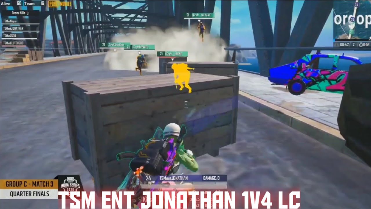 TSM ENT JONATHAN 1vs4 Ace LiveCraft | LC Mayank 1v3 Ace | PMIS Qualifiers