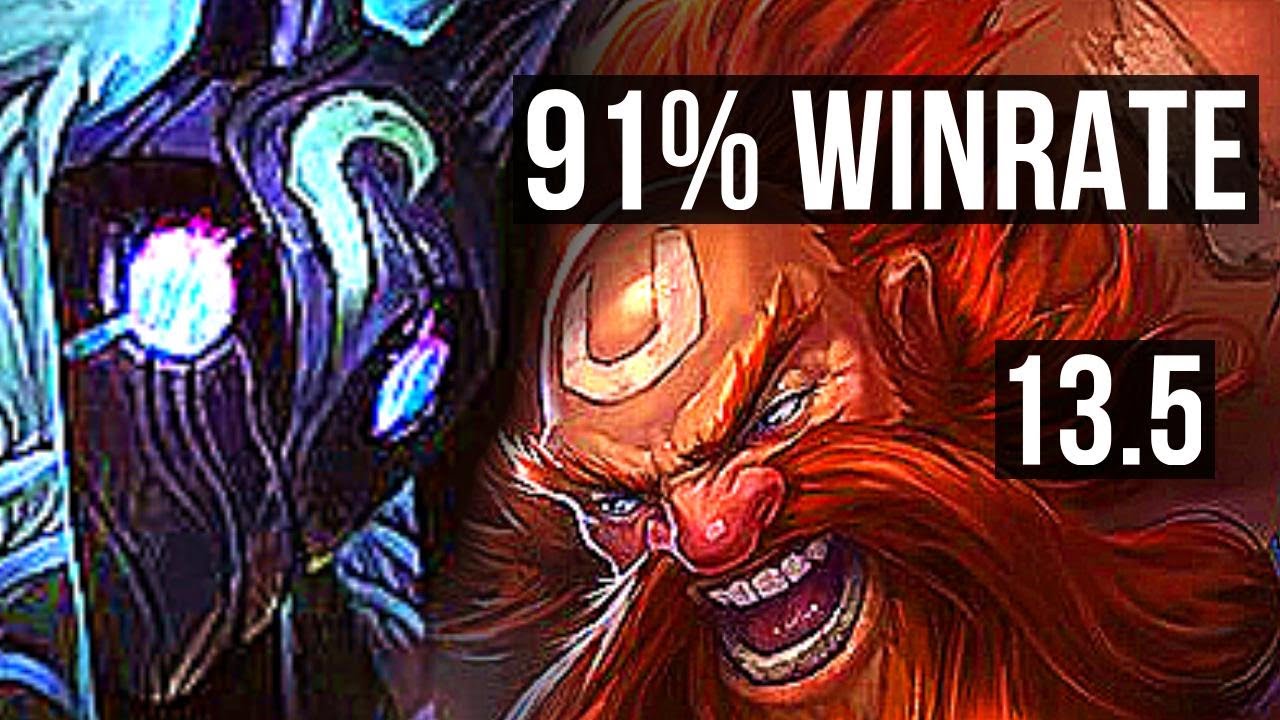 KINDRED vs GRAGAS (JNG) | 91% winrate, 17/2/4, Godlike | KR Challenger | 13.5