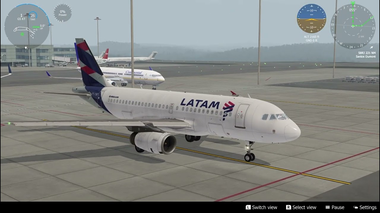 [AEROFLY FS 4] Voô de Campinas-SP para Santo Dumont-RJ com A319 da Latam