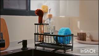 Buy Now. Cisily Sponge Holder For Kitchen Sink, Sink Caddy With High Brush Holder, Check More.....