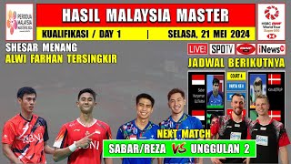 Hasil Malaysia Master 2024 Hari Ini Day 1 ~ SHESAR Menang ~ ALWI FARHAN Kalah