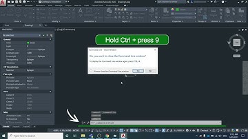 How to restore a missing command bar in AutoCAD