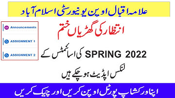 AIOU Assignment links Spring 2022 have been updated on Workshop Portal |AIOU Assignments Spring 2022