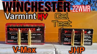 Winchester Varmint HV JHP & V-Max .22WMR .22 Mag Ballistic Gel Test & Review