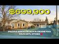 $700,000 Bungalow with In-Ground Pool Walkthrough in South Keys, Ottawa