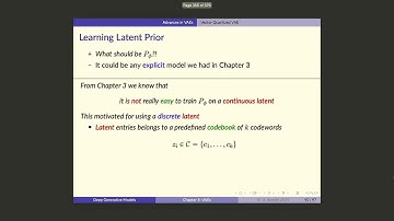 UofT GenAI Course -- Lecture 41: Vector Quantized VAE