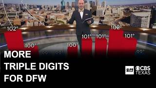 Very warm mornings before afternoon triple digits for DFW