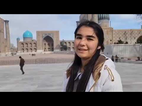 دختر خانمی در شهر بخارا واقع در ازبکستان از اصل و ریشه ی خود می گوید
