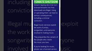 Y2MATE SHUTDOWN, YouTube video downloader y2mate. com has been shutdown #shorts