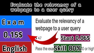Evaluate the relevancy of a webpage to a user query || Exam 0.15$ || #TolokaEarnerBlog