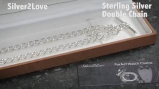 Sterling Silver Double Albert Pocket Watch Chain
