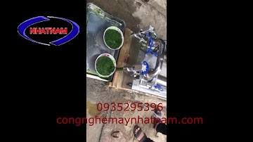 Máy chiết rót có cánh khuấy 2 vòi, máy chiết rót dung dịch đặc,sệt, máy chiết rót sa tế