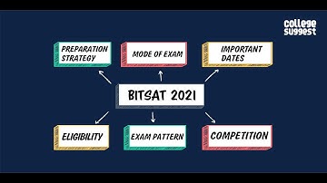 BITSAT 2021 - Prep strategy | Exam Pattern | Cutoffs | Important dates | how to apply