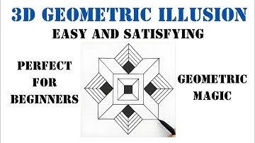 Easy 3D Optical Illusion on Graph Paper – Mind-Blowing Geometric Art for Beginners