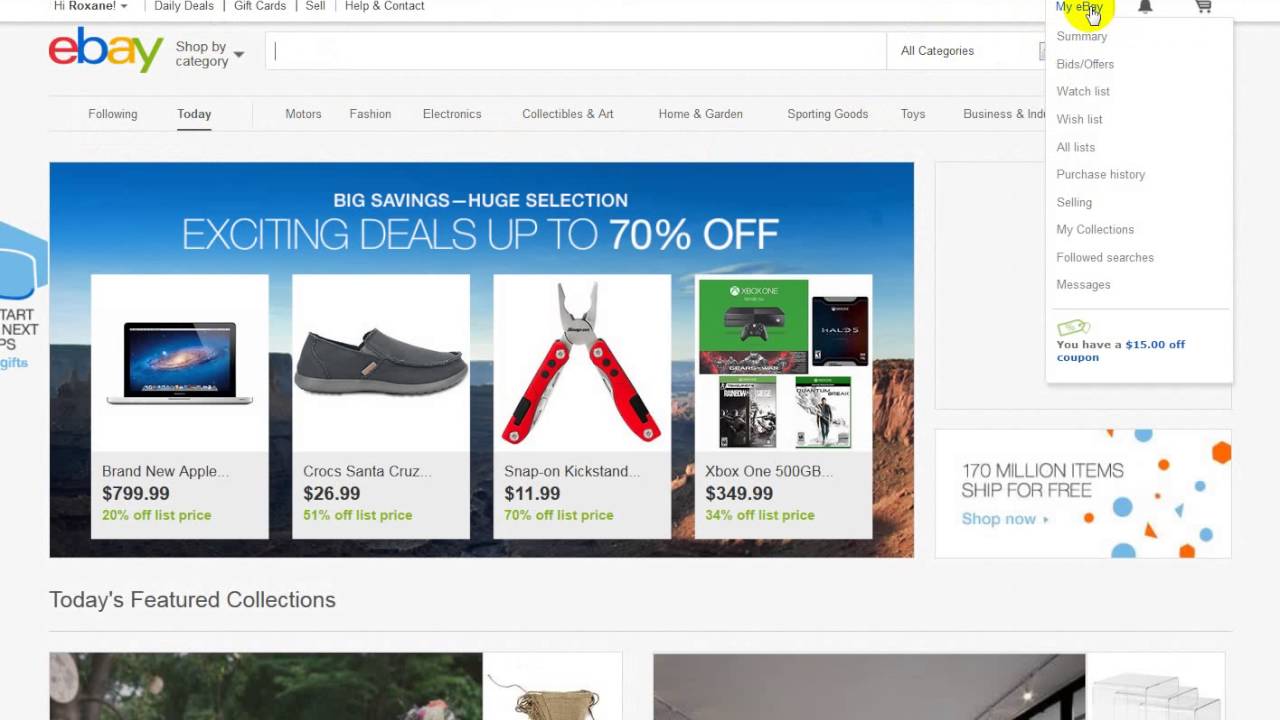Как найти код купона в аккаунте Ebay.
