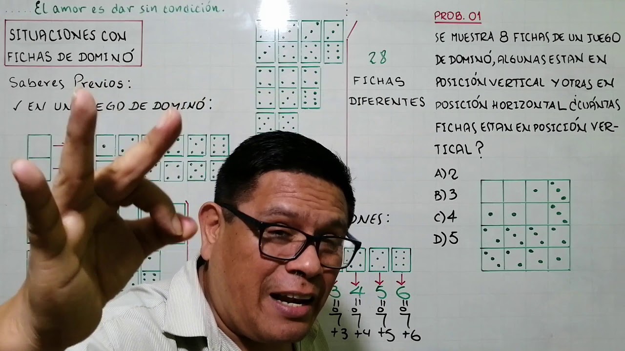 SITUACIONES CON FICHAS DE DOMINO, teoría y problemas.