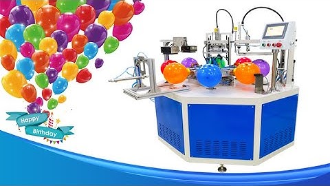 Automatic silkscreen balloon printing machine - 1 colour on 2 sides /2 colors on 1 side