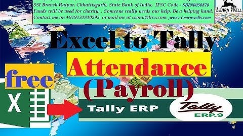 EXCEL TO TALLY - Attendance Import | FREE