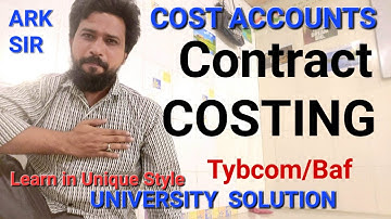 A❤️University Solution❤️2025 Contract COSTING Work Certified COST ACCOUNT  Tybcom/tybaf Sem6 Ark sir