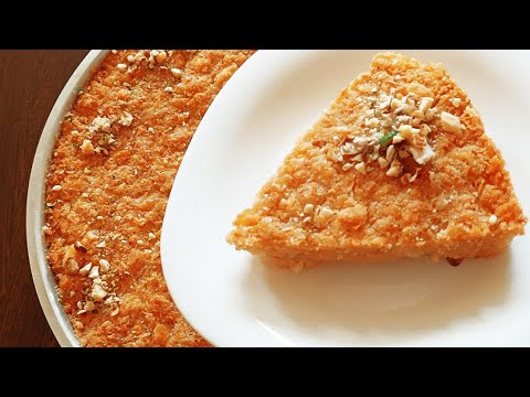 بلفة جلاش متكسرة وكوب سميد اعملي وصفه عبقريه بطعمين في صنيه واحدة جلاش بالبسبوسه طعم حكايه 