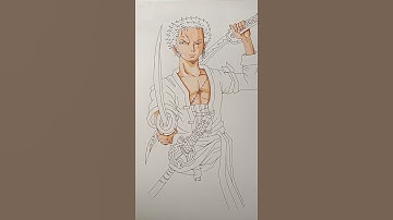 Drawing Of Roronoa Zoro | #shorts | Skin Tone Tutorial With Alcohol Marker  | One Piece (PART-1)