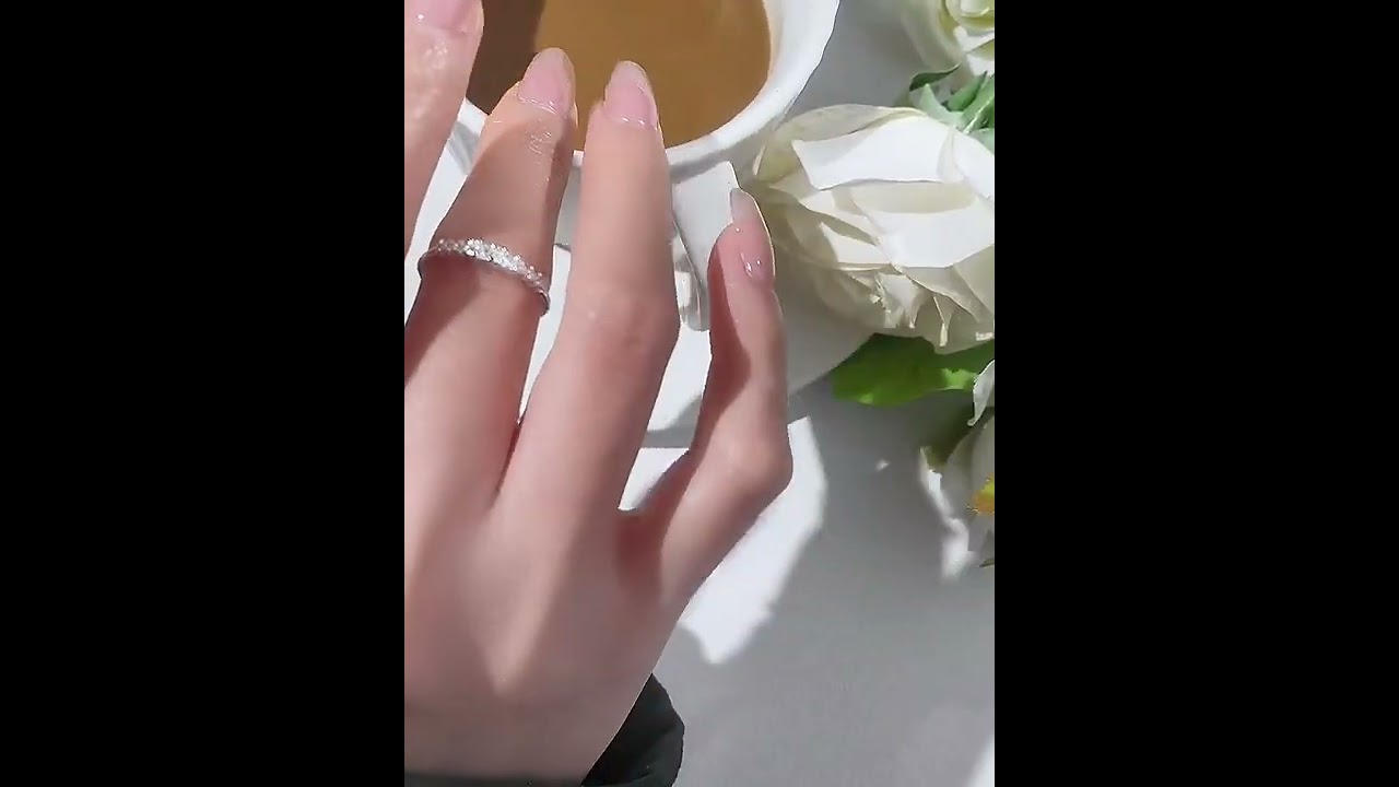 AURORA Real 925 Silver Sweet Temperament Diamond Adjustable Ring Super Shiny Jewelry J5741