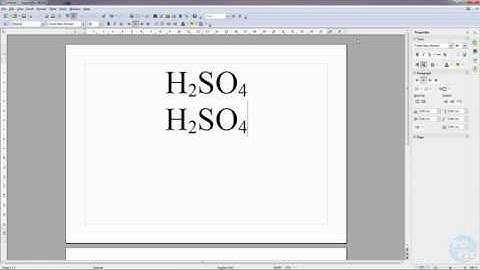 How to type Subscript Text in Open Office Writer