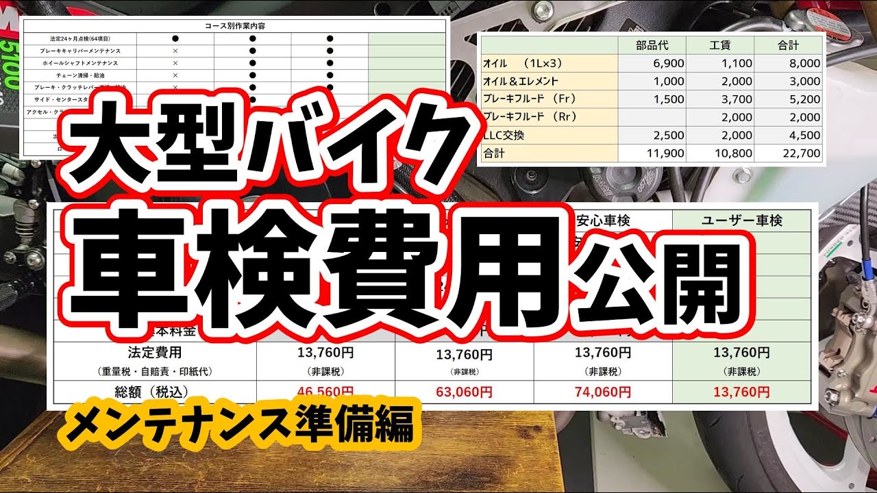 大型 バイク 車検 費用