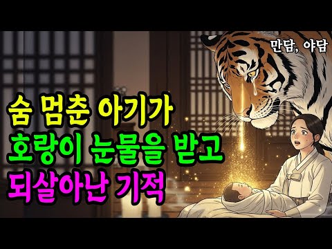 죽었던 아기가 숨 쉬기 시작했다, 호랑이가 흘린 눈물의 비밀 | 야담 | 설화 | 전설 | 민담 | 옛날이야기