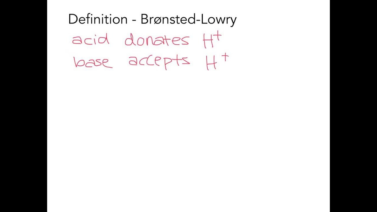 Acidity and Basicity I