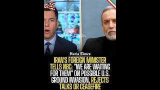 Iran's FM: "We Are Waiting for Them" if US Invades, No Ceasefire or Talks