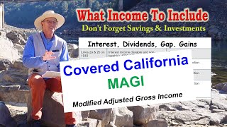 Income for Covered California, Modified AGI Sources