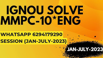 mmpc-10 solved assignment 2022-23 / mmpc-10solved assignment 2023 in english/ ignou mmpc-10