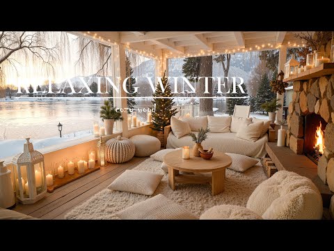 Relaxing Winter Jazz Evening Cozy Lakeside Fireplace Porch With Smooth Jazz Music Relaxing Winter Jazz Evening Cozy Lakeside Fireplace Porch With Smooth Jazz Music