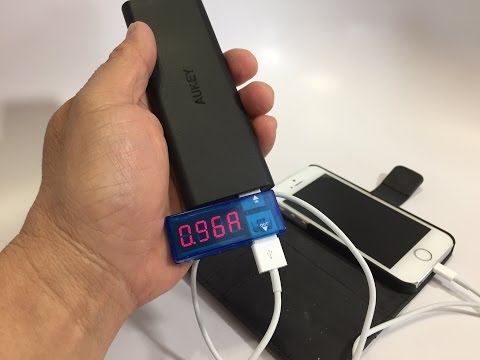 Aukey 3600mAh Portable Charger that uses Lightning cable to charge powerbank