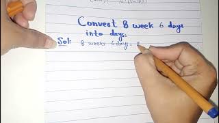 convert 8 weeks 6 days into days