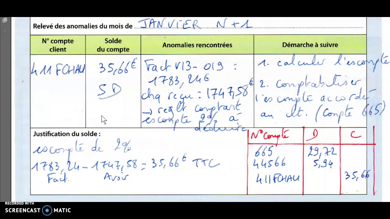 Lettrage des comptes de tiers- activité 15 - YouTube