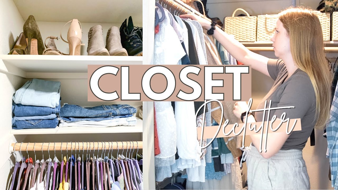 CLOSET CLEANOUT 2022 | decluttering & organizing my master closet ...