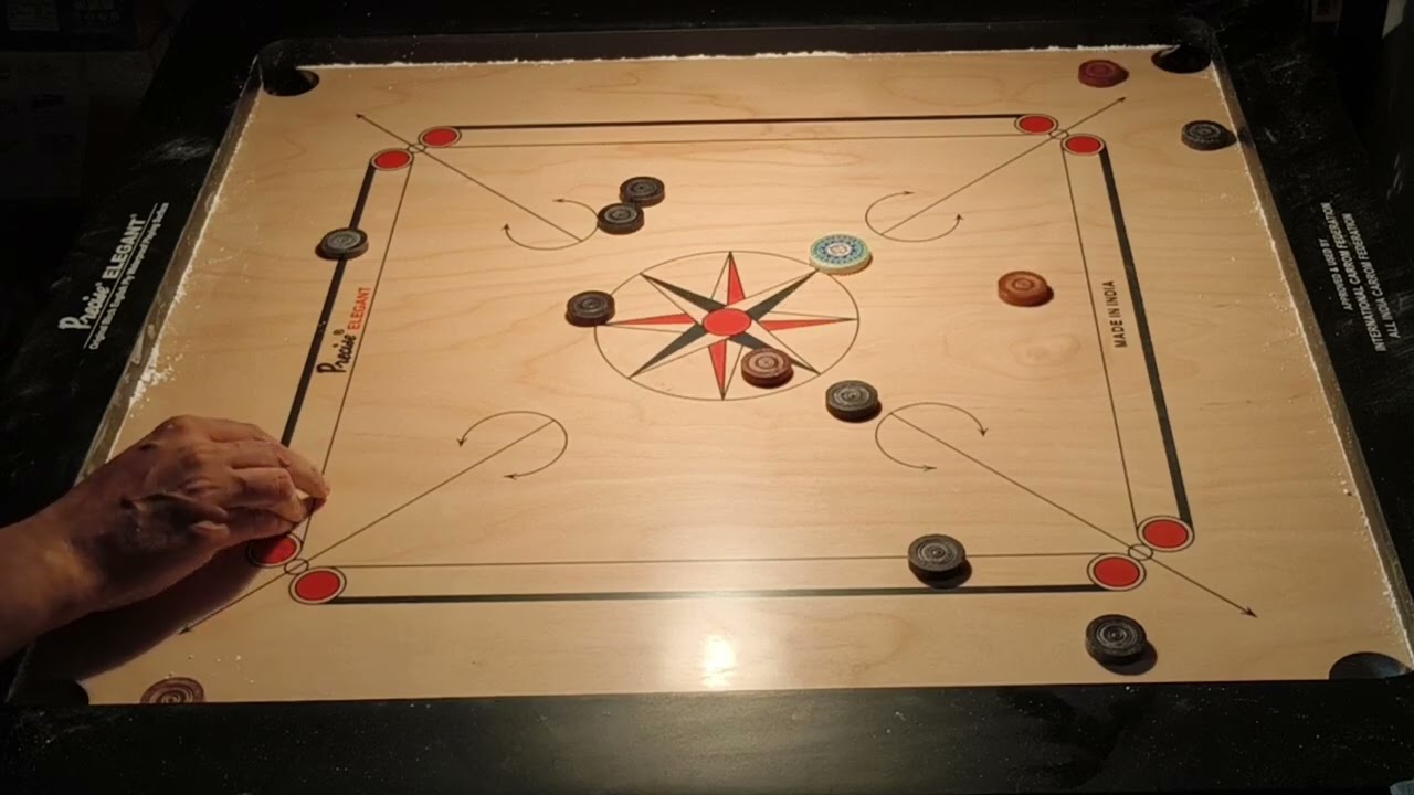 Carrom practice shot 