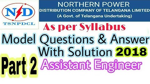 TSNPDCL AE Model Question Paper As Per Syllabus 2018