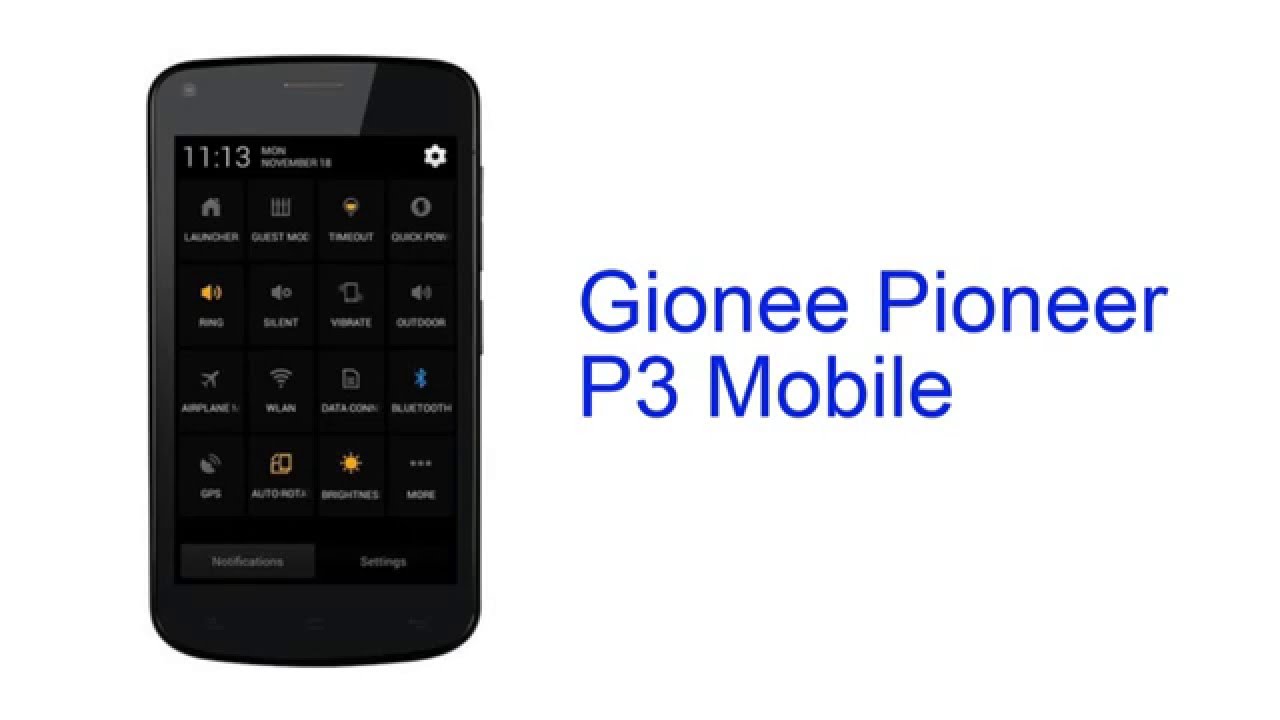 Gionee Pioneer P3 Mobile Specification
