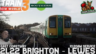 Train Sim World 3 | 2L22 Brighton - Lewes 10:20am | East Coastway | BR Class 313 Southern